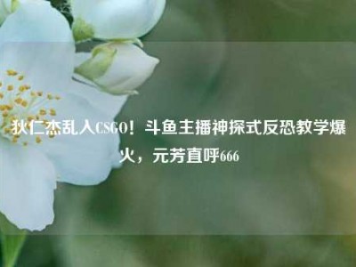 狄仁杰乱入CSGO！斗鱼主播神探式反恐教学爆火，元芳直呼666