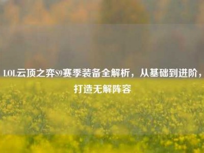 LOL云顶之弈S9赛季装备全解析，从基础到进阶，打造无解阵容