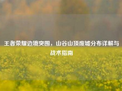 王者荣耀边境突围，山谷山顶废墟分布详解与战术指南