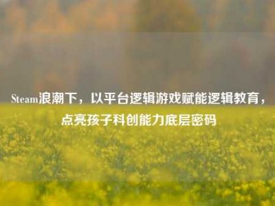 Steam浪潮下，以平台逻辑游戏赋能逻辑教育，点亮孩子科创能力底层密码