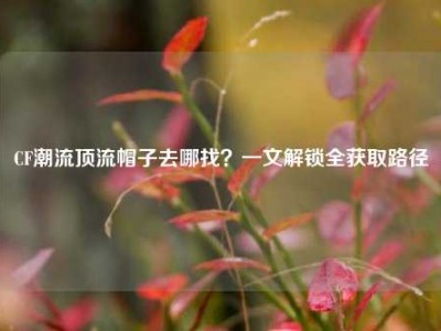 CF潮流顶流帽子去哪找？一文解锁全获取路径