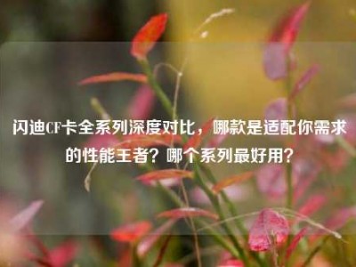 闪迪CF卡全系列深度对比，哪款是适配你需求的性能王者？哪个系列最好用？