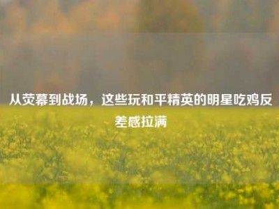 从荧幕到战场，这些玩和平精英的明星吃鸡反差感拉满