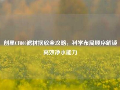 创星CF800滤材摆放全攻略，科学布局顺序解锁高效净水能力