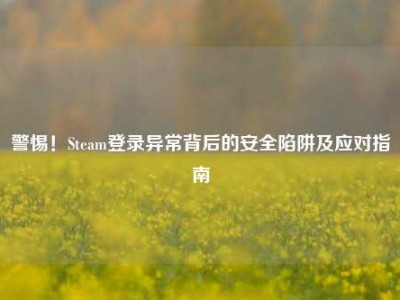 警惕！Steam登录异常背后的安全陷阱及应对指南