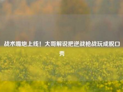 战术嘴炮上线！大哥解说把逆战枪战玩成脱口秀