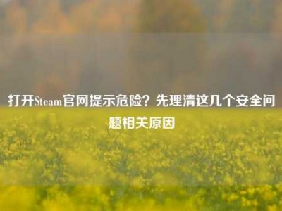 打开Steam官网提示危险？先理清这几个安全问题相关原因