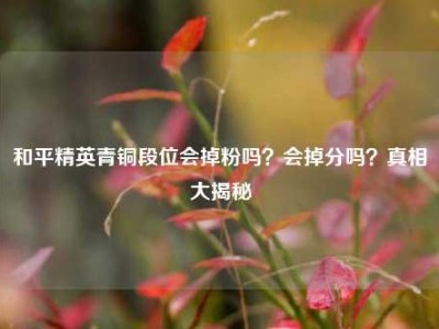 和平精英青铜段位会掉粉吗？会掉分吗？真相大揭秘