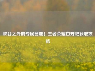 峡谷之外的专属营地！王者荣耀白芳吧获取攻略