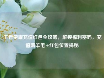 王者荣耀充值红包全攻略，解锁福利密码，充值薅羊毛+红包位置揭秘