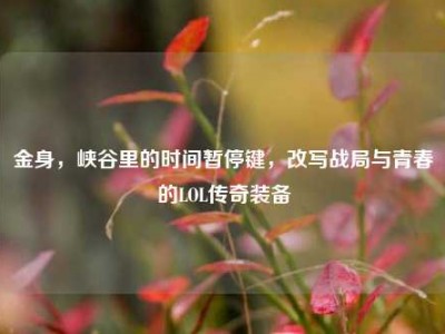 金身，峡谷里的时间暂停键，改写战局与青春的LOL传奇装备