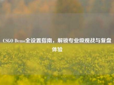 CSGO Demo全设置指南，解锁专业级观战与复盘体验