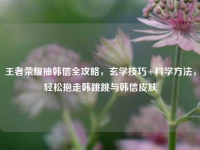 王者荣耀抽韩信全攻略，玄学技巧+科学方法，轻松抱走韩跳跳与韩信皮肤