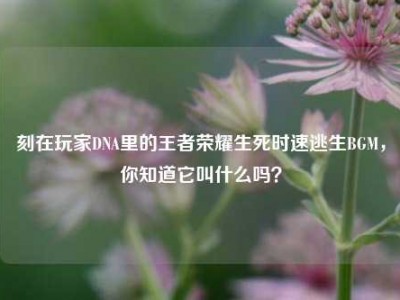 刻在玩家DNA里的王者荣耀生死时速逃生BGM，你知道它叫什么吗？