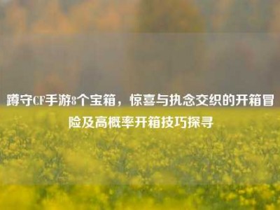 蹲守CF手游8个宝箱，惊喜与执念交织的开箱冒险及高概率开箱技巧探寻