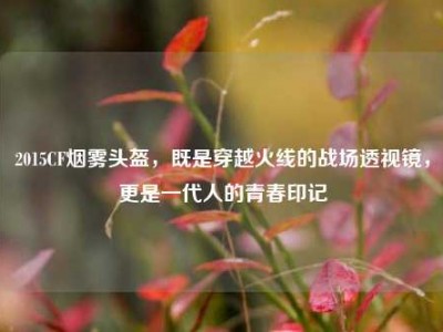 2015CF烟雾头盔，既是穿越火线的战场透视镜，更是一代人的青春印记
