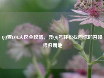 QQ查LOL大区全攻略，凭QQ号轻松找回你的召唤师归属地