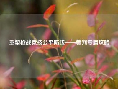 重塑枪战竞技公平防线——裁判专属攻略