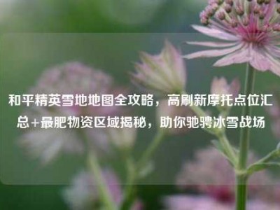 和平精英雪地地图全攻略，高刷新摩托点位汇总+最肥物资区域揭秘，助你驰骋冰雪战场