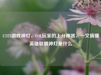 17173游戏神灯，LOL玩家的上分神器，一文搞懂英雄联盟神灯是什么