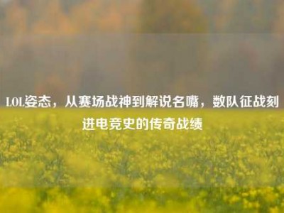 LOL姿态，从赛场战神到解说名嘴，数队征战刻进电竞史的传奇战绩