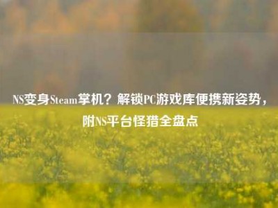 NS变身Steam掌机？解锁PC游戏库便携新姿势，附NS平台怪猎全盘点