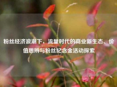 粉丝经济浪潮下，流量时代的商业新生态、价值思辨与粉丝纪念金活动探索