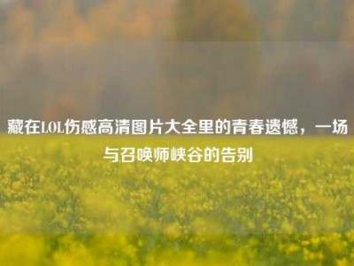 藏在LOL伤感高清图片大全里的青春遗憾，一场与召唤师峡谷的告别
