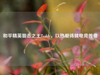 和平精英狙击之王Teddy，以热爱铸就电竞传奇