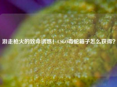 游走枪火的致命诱惑！CSGO毒蛇箱子怎么获得？