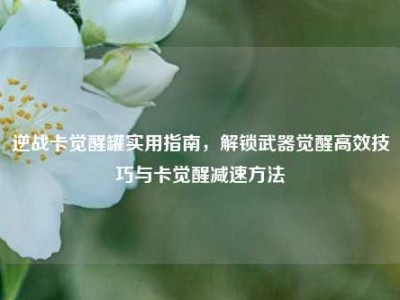 逆战卡觉醒罐实用指南，解锁武器觉醒高效技巧与卡觉醒减速方法