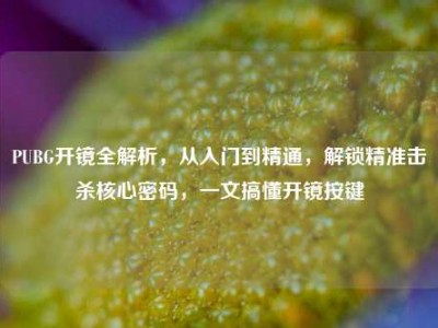 PUBG开镜全解析，从入门到精通，解锁精准击杀核心密码，一文搞懂开镜按键