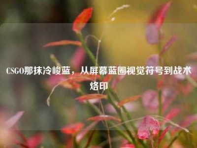 CSGO那抹冷峻蓝，从屏幕蓝圈视觉符号到战术烙印