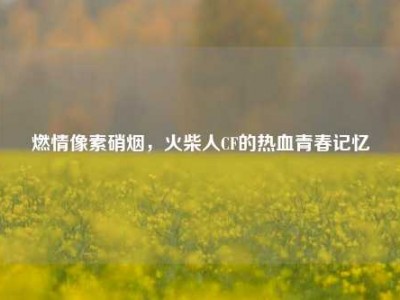 燃情像素硝烟，火柴人CF的热血青春记忆