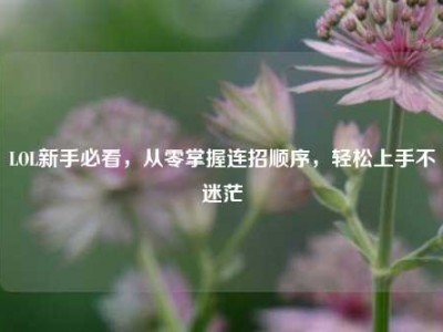 LOL新手必看，从零掌握连招顺序，轻松上手不迷茫