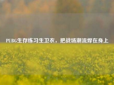 PUBG生存练习生卫衣，把战场潮流焊在身上
