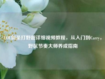 LOL剑圣打野超详细视频教程，从入门到Carry，野区节奏大师养成指南