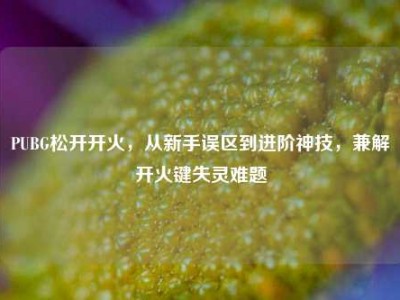 PUBG松开开火，从新手误区到进阶神技，兼解开火键失灵难题