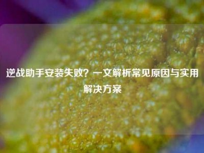 逆战助手安装失败？一文解析常见原因与实用解决方案