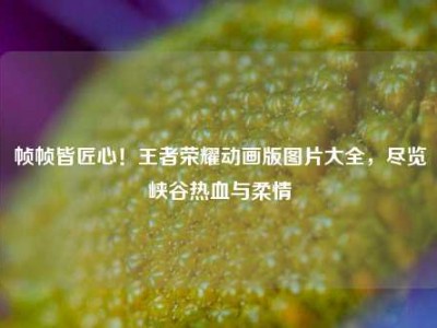 帧帧皆匠心！王者荣耀动画版图片大全，尽览峡谷热血与柔情