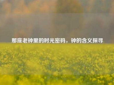 那座老钟里的时光密码，钟的含义探寻