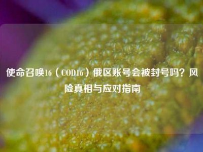使命召唤16（COD16）俄区账号会被封号吗？风险真相与应对指南