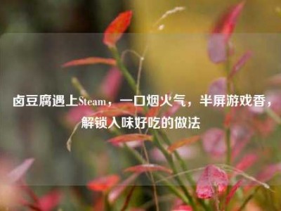 卤豆腐遇上Steam，一口烟火气，半屏游戏香，解锁入味好吃的做法
