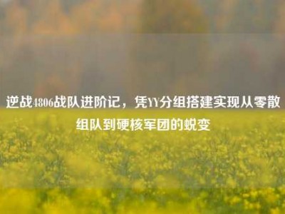 逆战4806战队进阶记，凭YY分组搭建实现从零散组队到硬核军团的蜕变