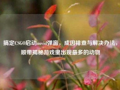搞定CSGO启动novid弹窗，成因排查与解决办法，顺带揭秘游戏里出现最多的动物