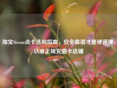 淘宝Steam点卡选购指南，安全靠谱才是硬道理，认准正规充值卡店铺