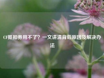 CF抵扣券用不了？一文讲清背后原因及解决办法