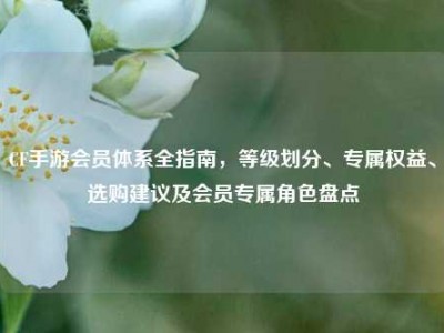 CF手游会员体系全指南，等级划分、专属权益、选购建议及会员专属角色盘点