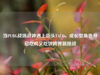 当PUBG战场战神遇上街头TACO，成长型角色开启吃鸡又吃饼跨界新挑战