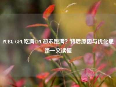 PUBG GPU吃满CPU却未跑满？背后原因与优化思路一文读懂